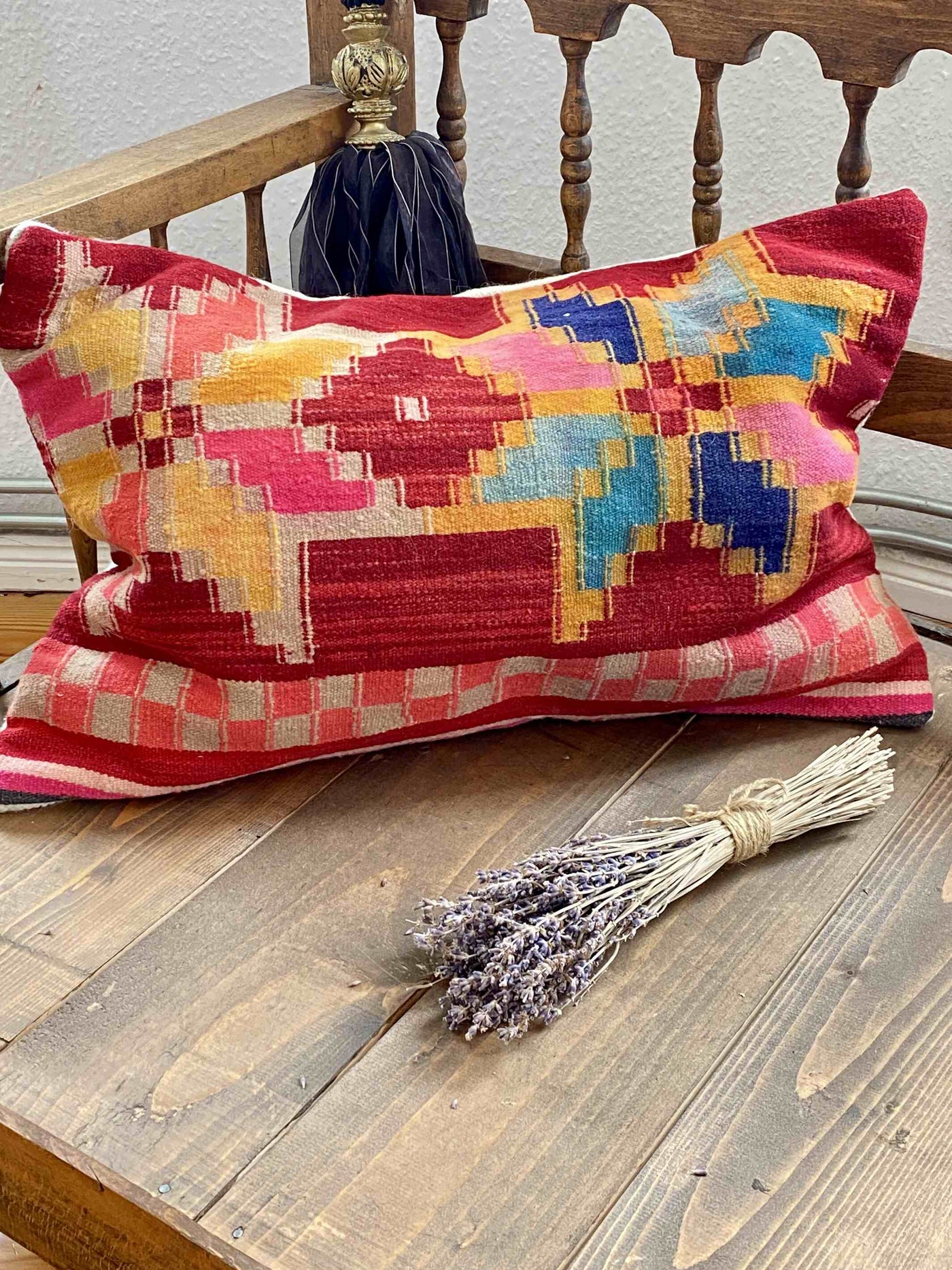 Kelim Kissen Géranium bunt ca. 40x60 cm – Ezzarah
